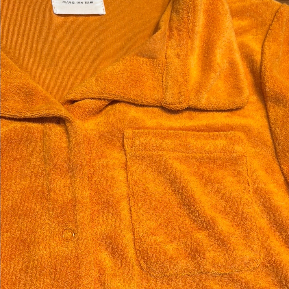 Orange Plush Short Sleeve Top & Shorts Set - Picture 5 of 5